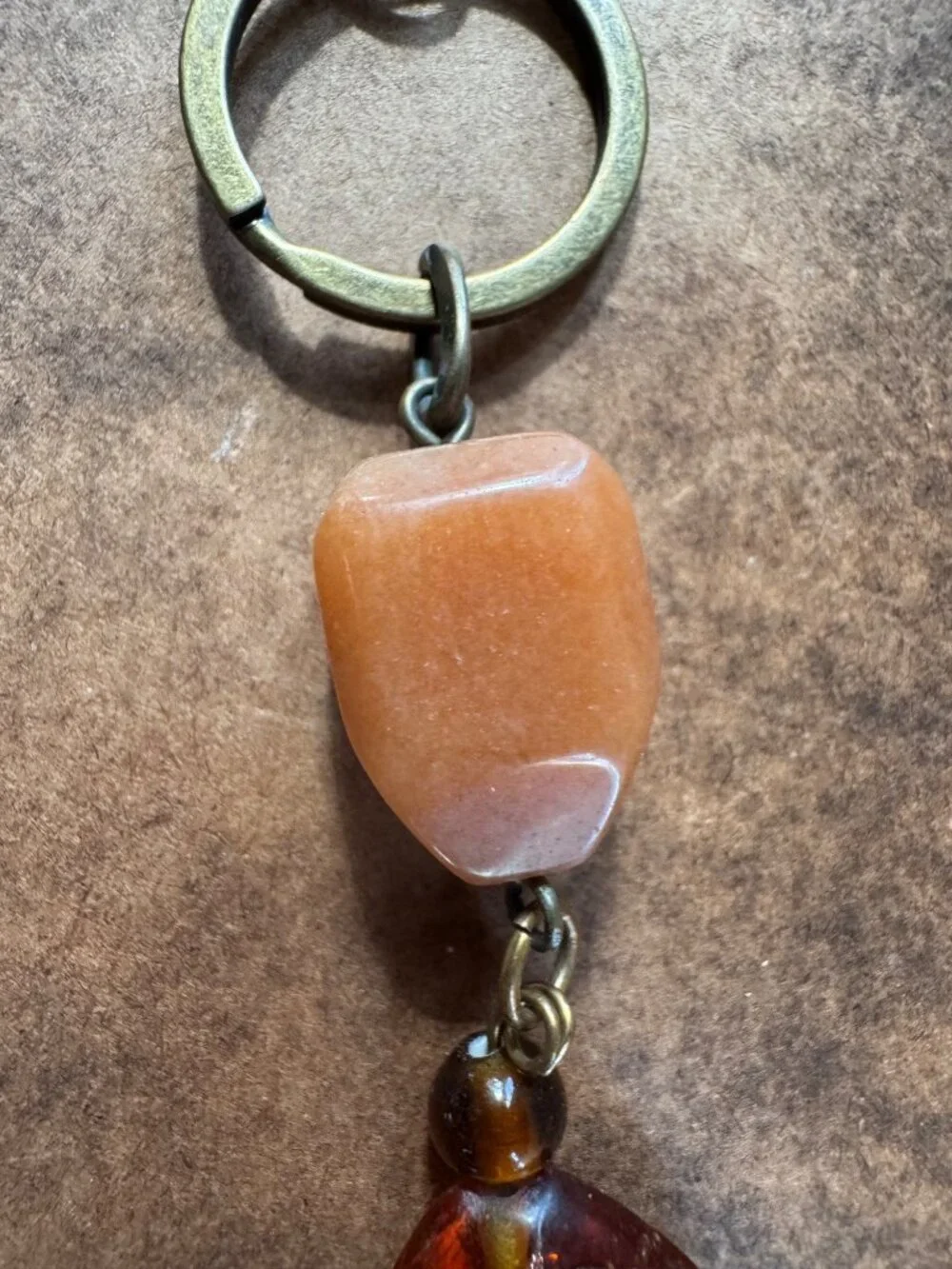 Boho keychain/purse charm with decorative accents
